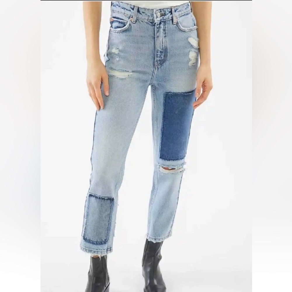 Urban Outfitters BDG Patchwork Denim Slim Straight Leg‎ Jeans Sz. 28